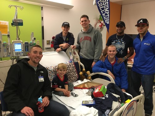 Ari and his baseball teammates